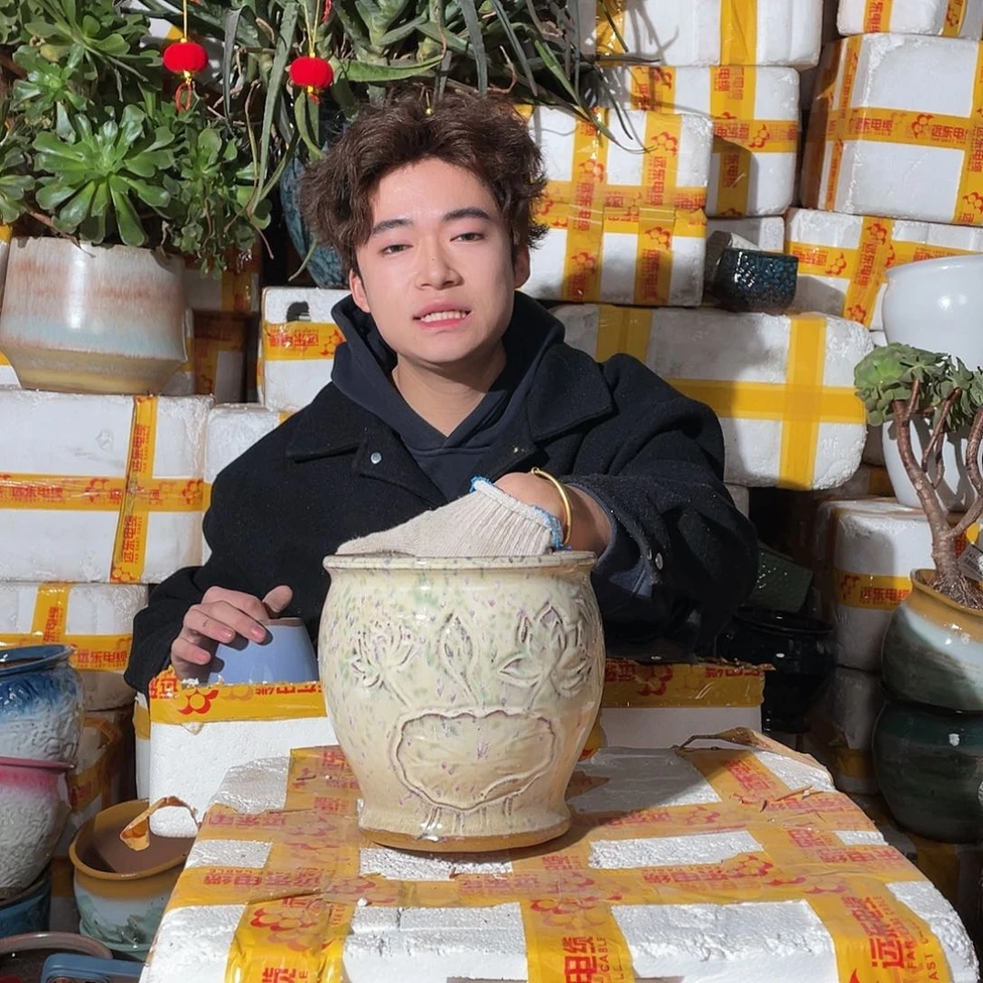 无铅玻璃思*1宜兴紫砂花盆