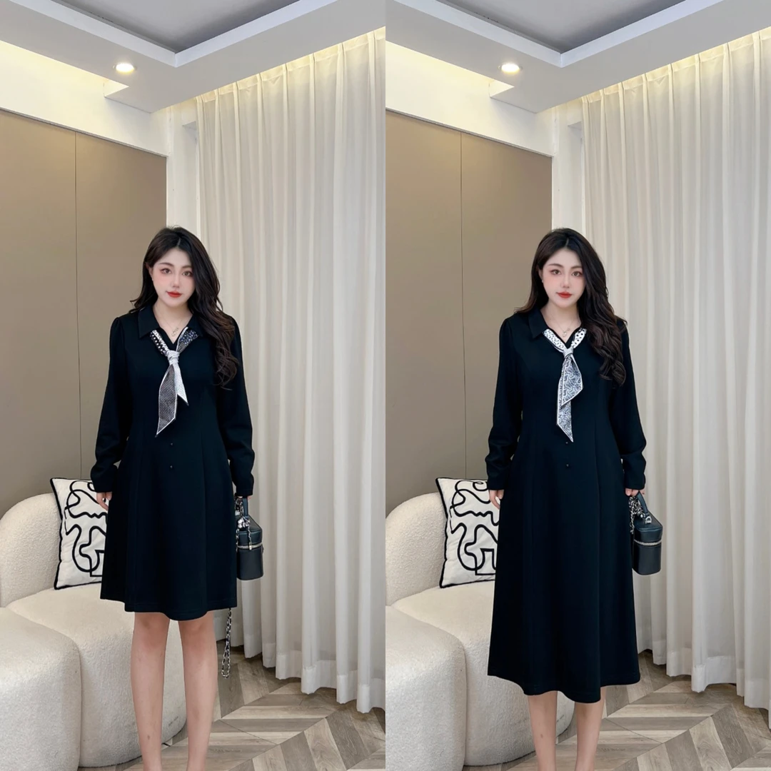 【玲胖胖 海风轻拂】秋款宽松时尚百搭显瘦大码女装连衣裙LPP61876