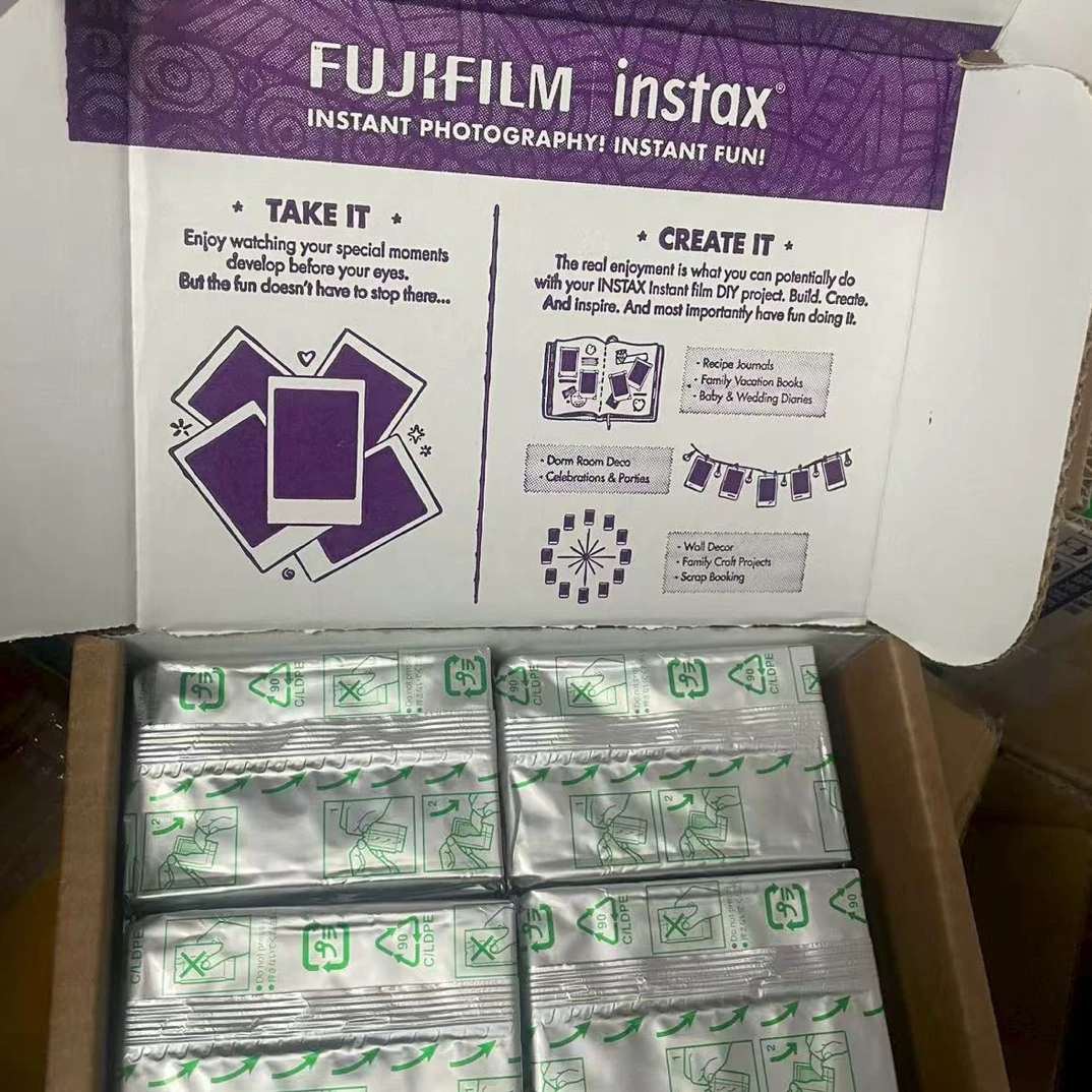 【新日期】120张富士拍立得MINI白边相纸3寸锡纸装整盒装胶卷胶片