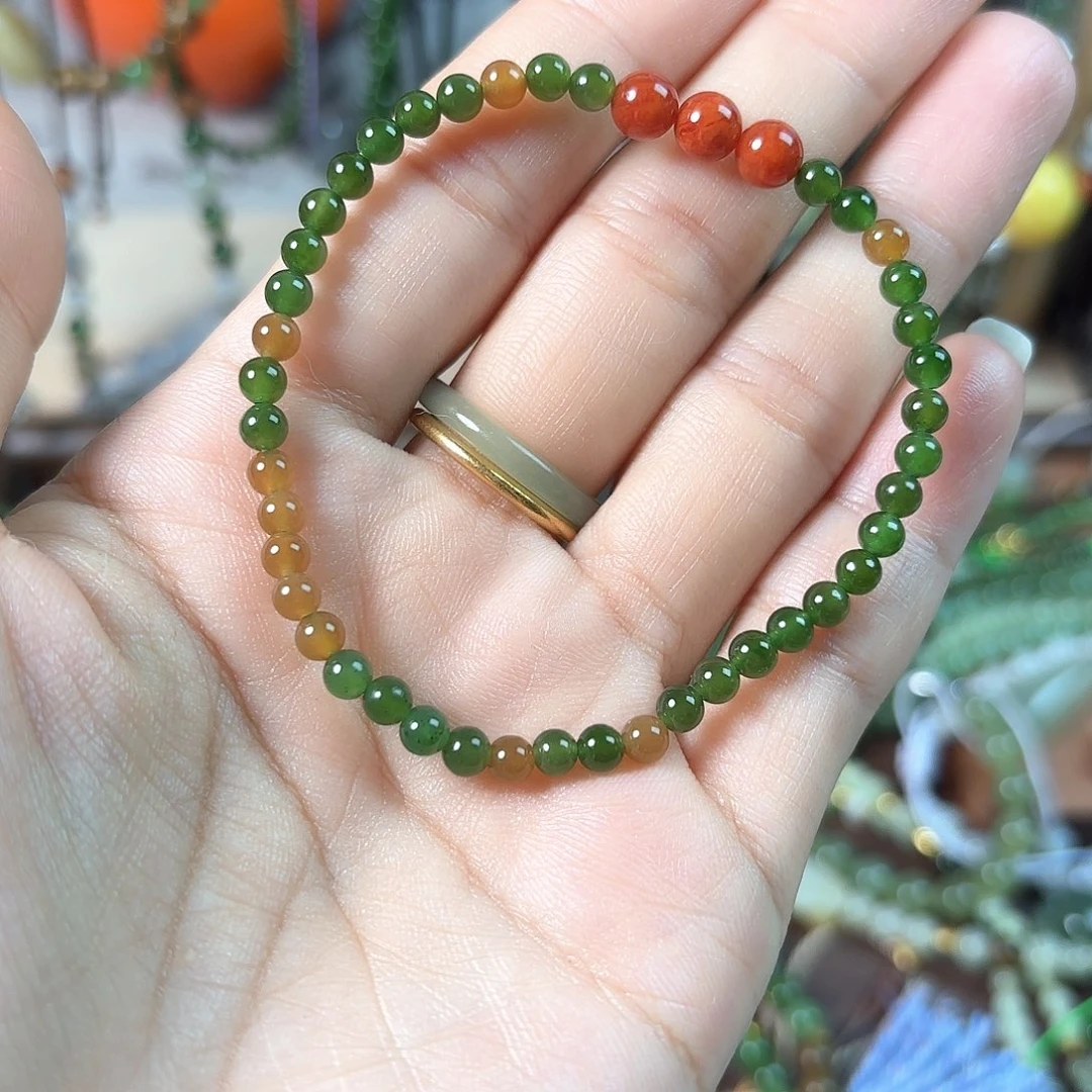 和田玉未镶嵌颈饰4mm单圈