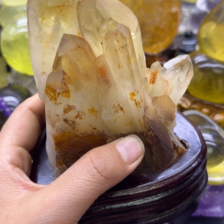 水晶珠宝半成品未镶嵌摆件