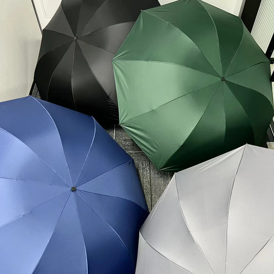 出口德国【四人大伞】户外晴雨两用伞10骨三折防晒伞抗风雨伞127CM