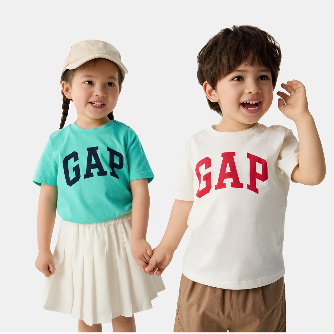 【两件装 亲子款】Gap男女童2025春季新款欧若风纯棉短袖DR 687268