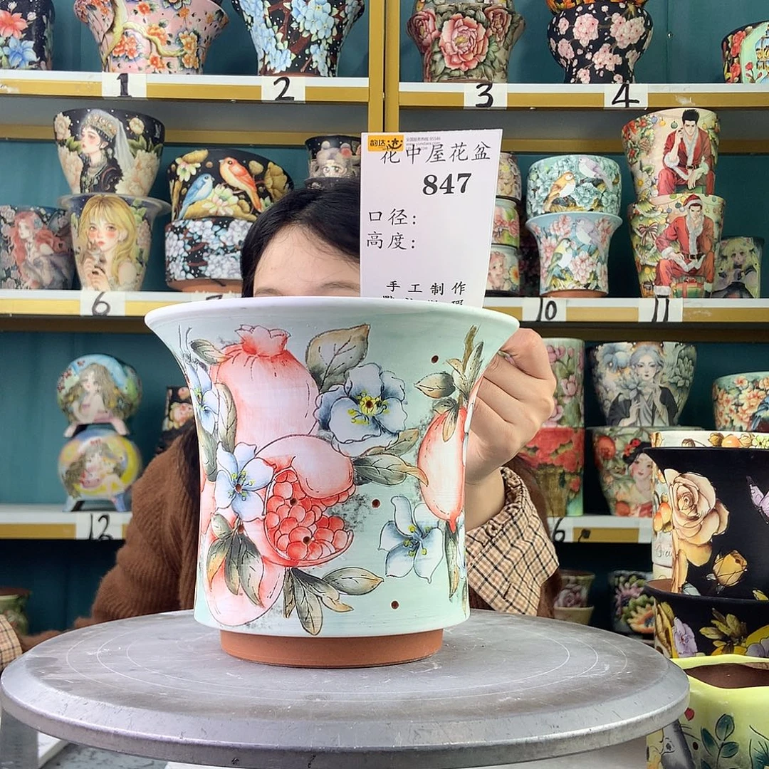 ༺***༻陶景德镇手工花盆847