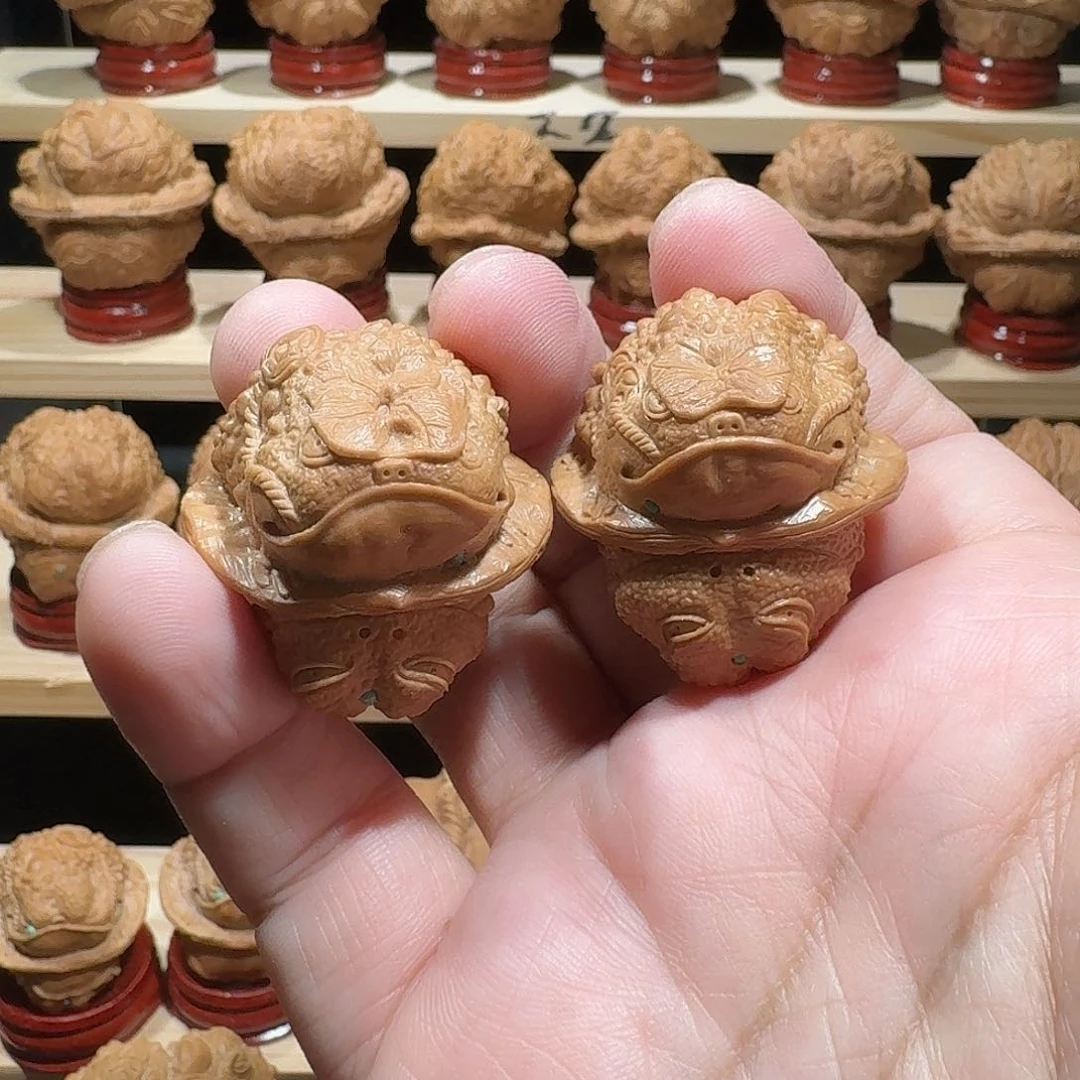 文玩核桃把件✨*✨尺寸33双面金蟾003