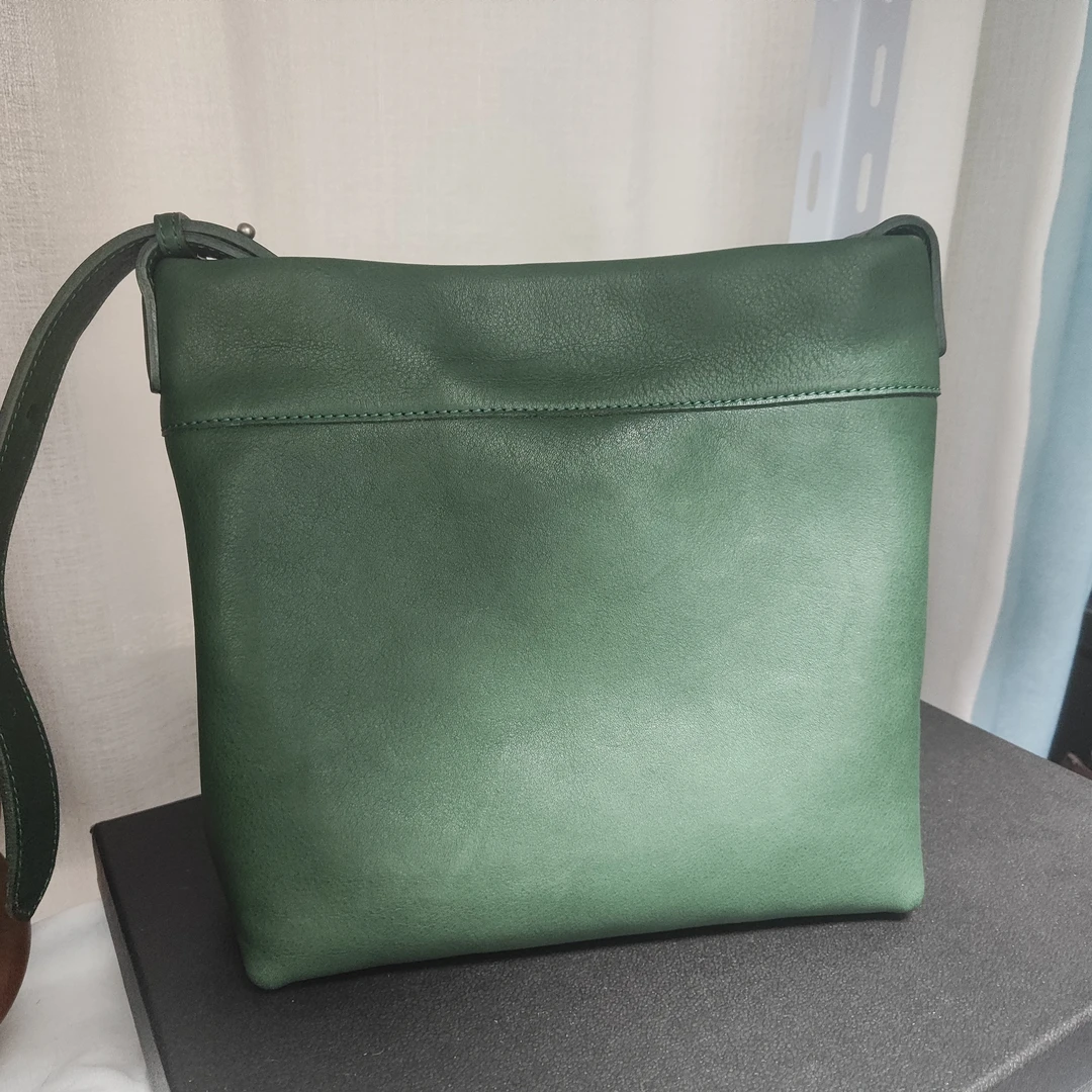 软乎乎d植柔牛皮单肩斜挎包女包