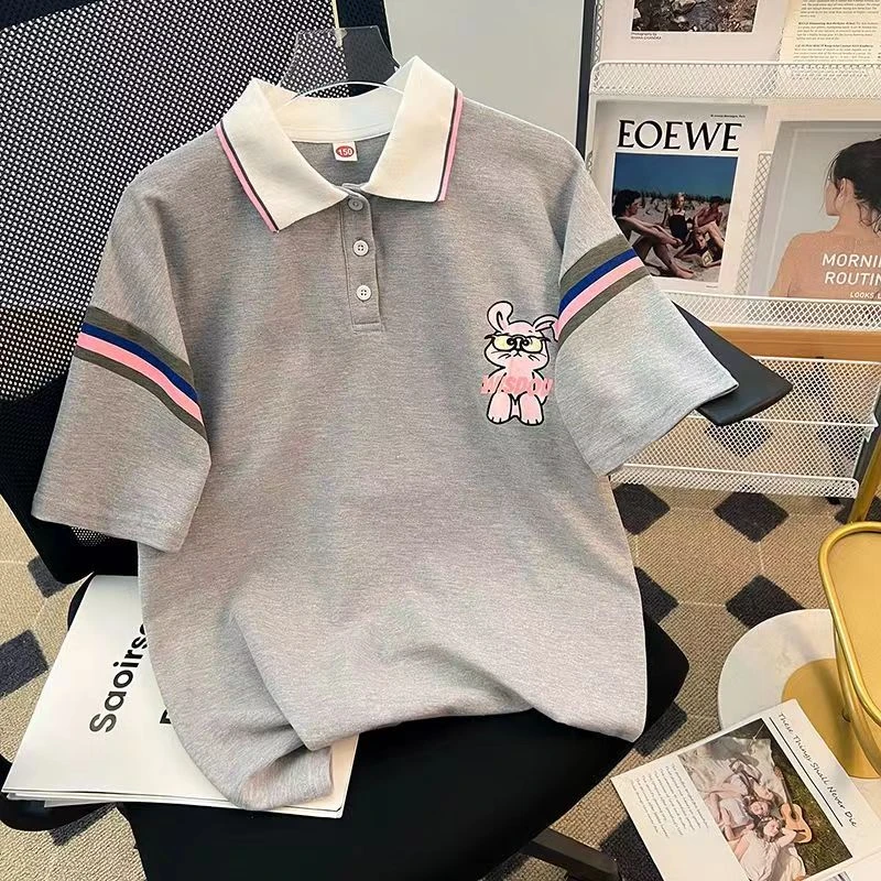 女童短袖polo衫夏装2025新款中大童夏季儿童T恤小女孩休闲上衣潮