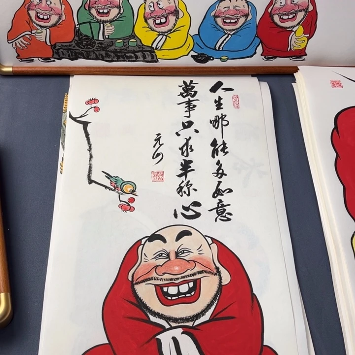 国画纯手绘禅意画作品