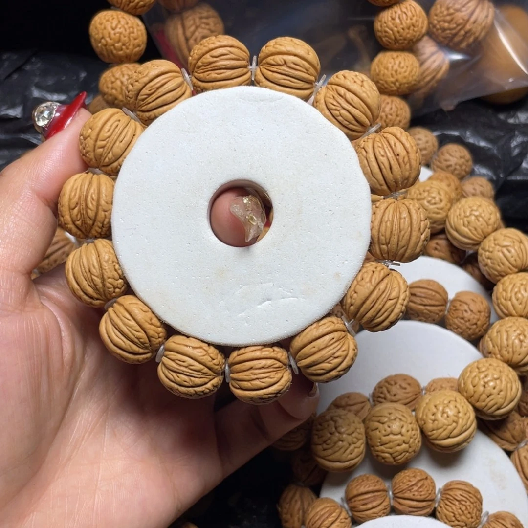 吊坠桃核桃核手串17+铁扇