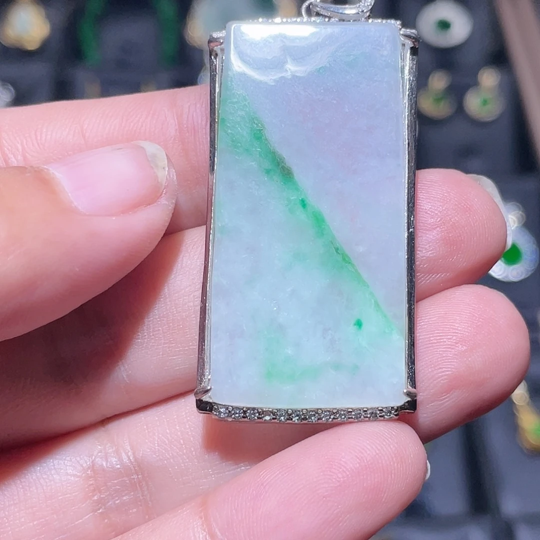 翡翠银S925镶嵌颈饰