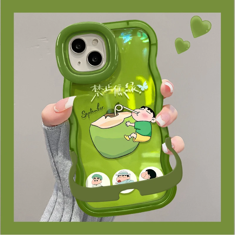 椰子小新适用苹果15华为vivo/oppo小米iPhone16板凳双支架手机壳