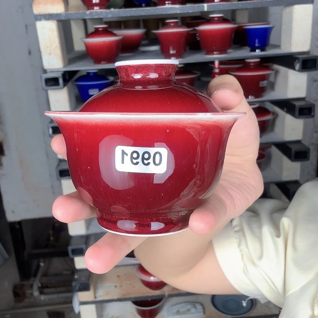 景德镇郎红陶瓷杯