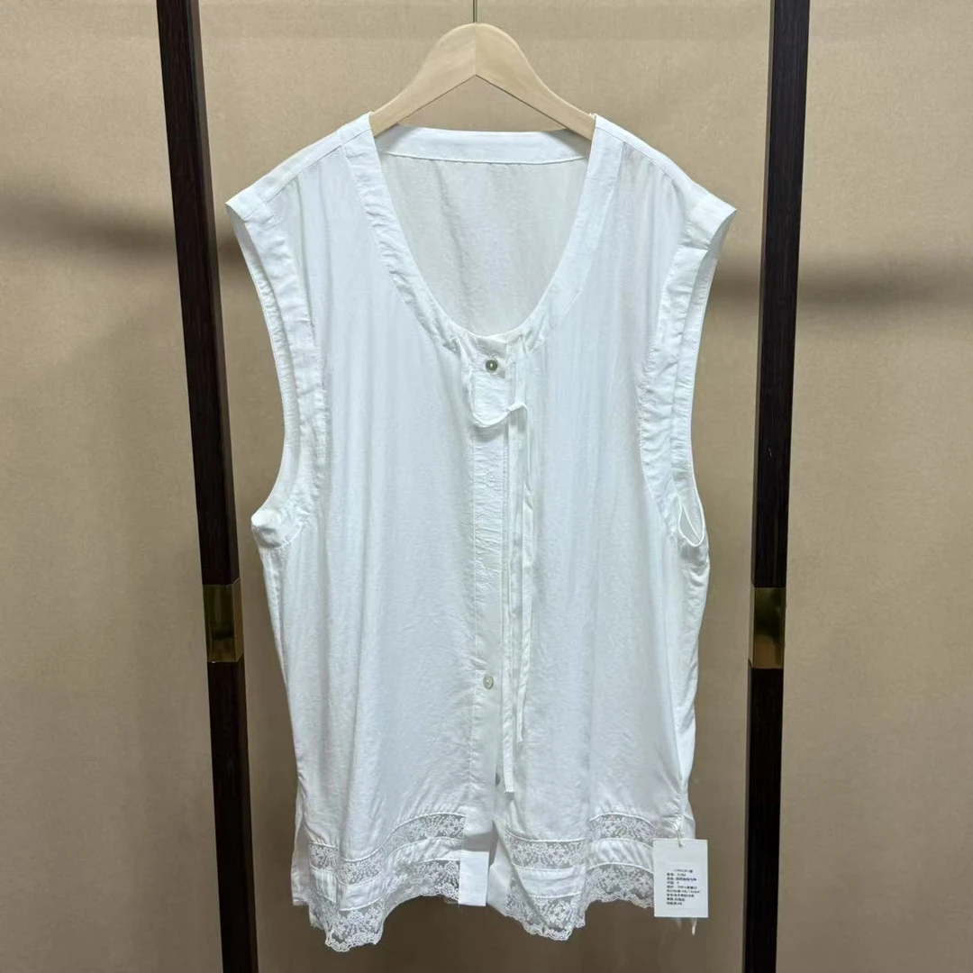 （5182马甲）无袖蕾丝圆领抽绳马夹78