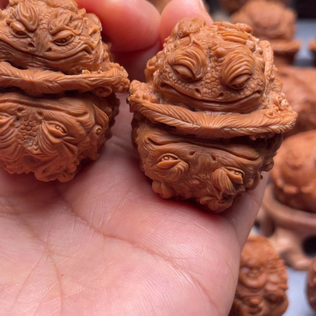 手串/手链核桃明五毒金蝉蛤蟆头核桃雕刻