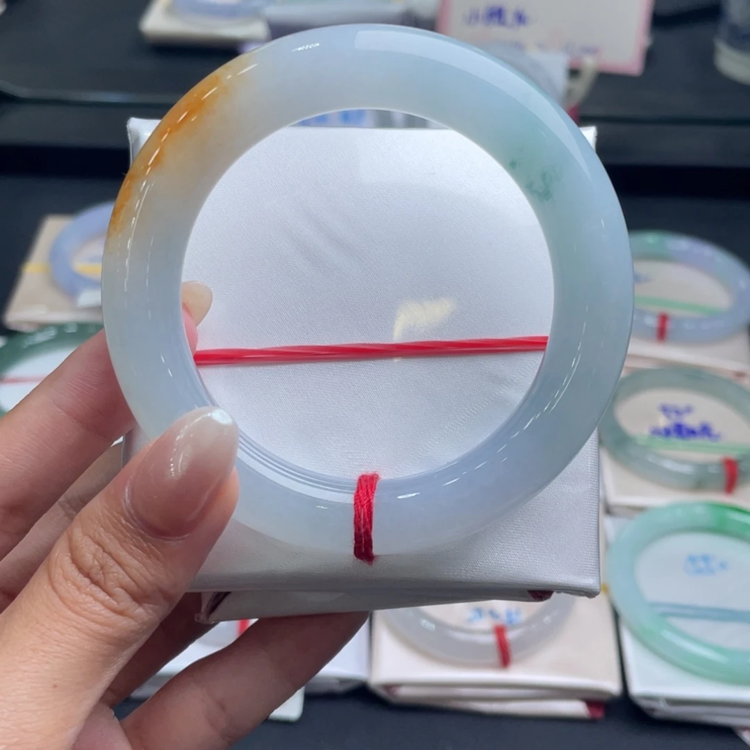 翡翠未镶嵌手镯40号