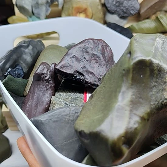 有机玻璃原石摆件山形