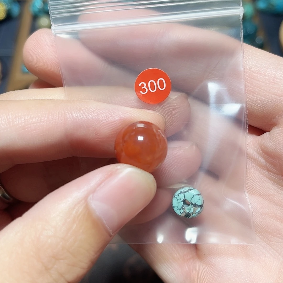 墨***状玛瑙/玉髓未镶嵌圆珠桶珠老型手串！！