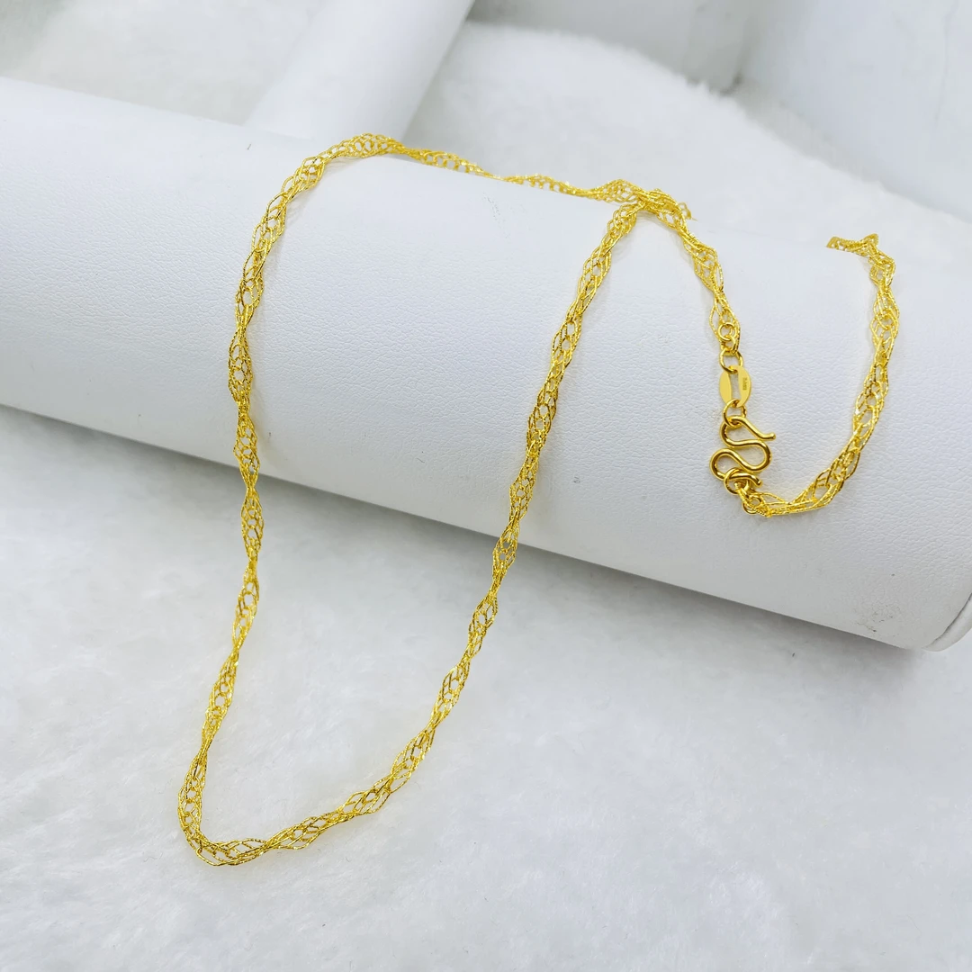 足金999麻花项链G