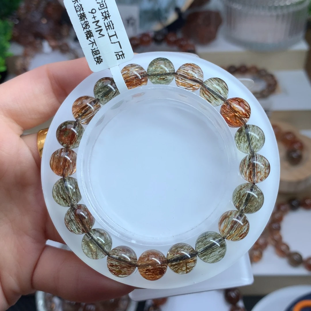 非***日手串水晶未镶嵌黑金超七多样性发其一