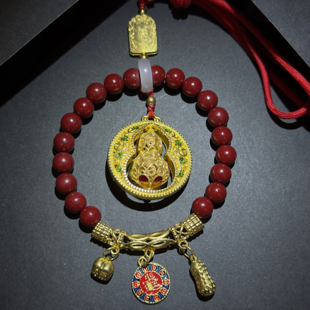 含辰砂工艺品含辰砂工艺品DG 1277 朱砂平安福禄挂件