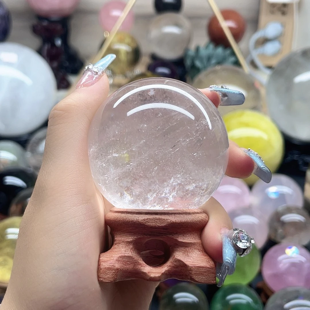 水晶珠宝半成品未镶嵌天然水晶球卡5.3A239