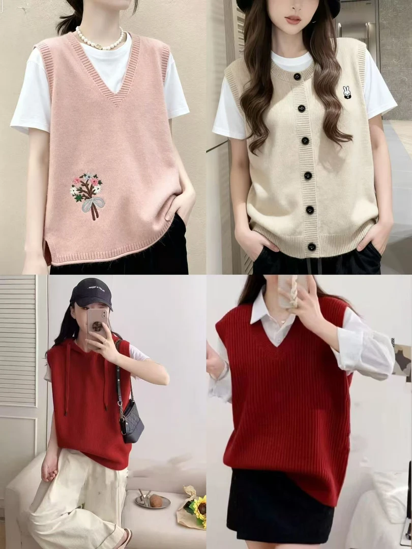 品之依100-170 合集韩版针织宽松慵懒针织休闲女装毛衣女百搭时尚