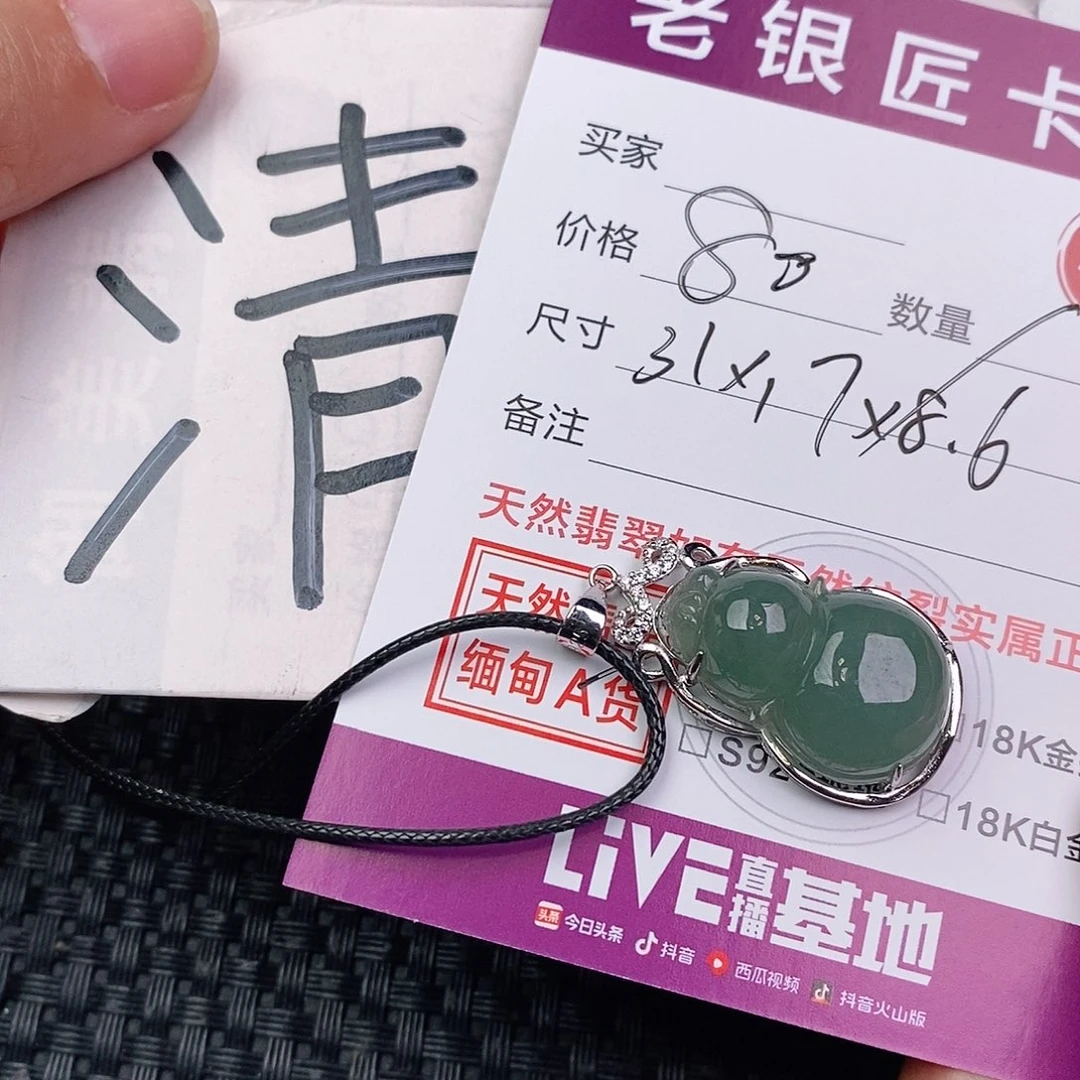 翡翠银S925镶嵌颈饰