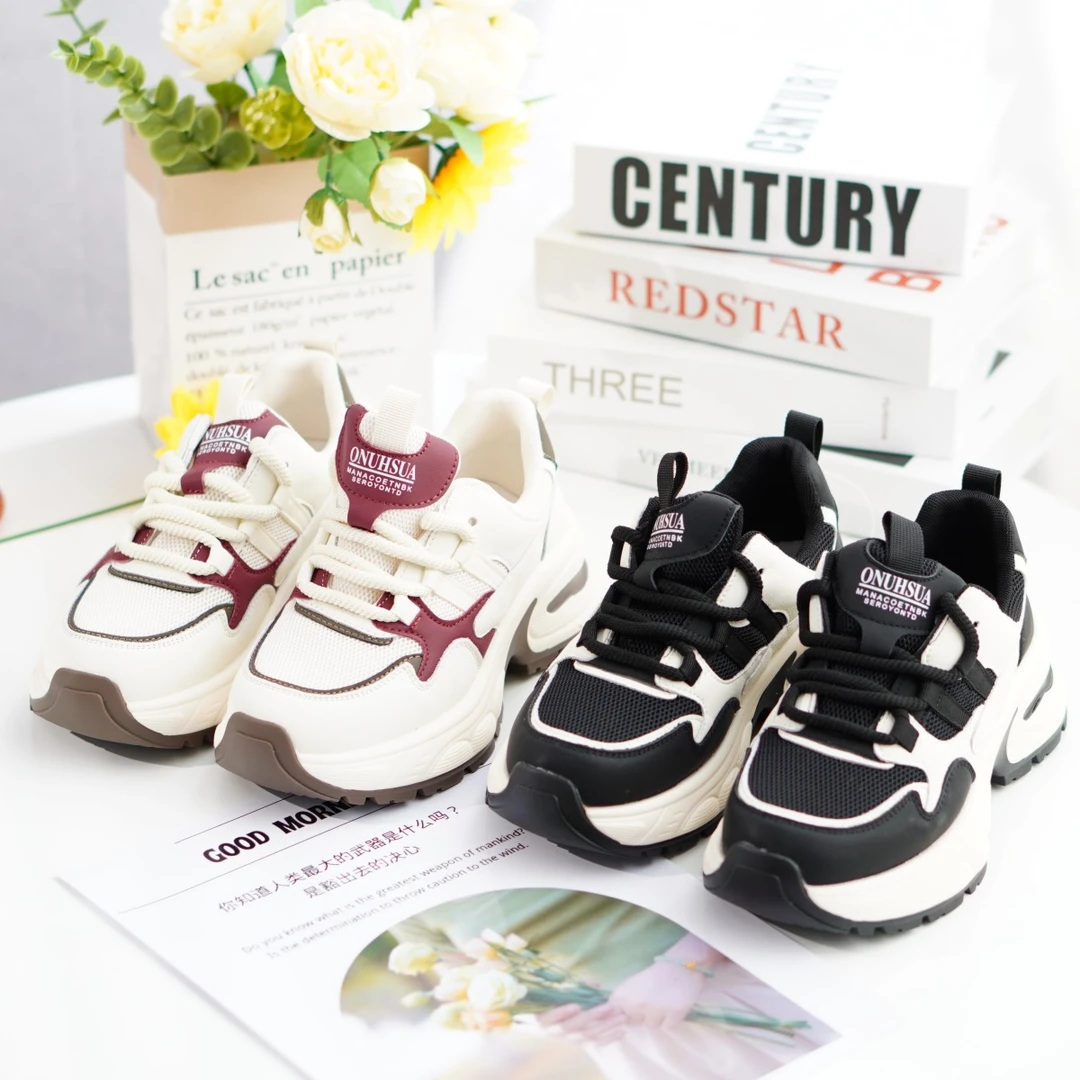 麦迪尚品 3061507 女士时尚拼色设计休闲老爹鞋品牌撤柜