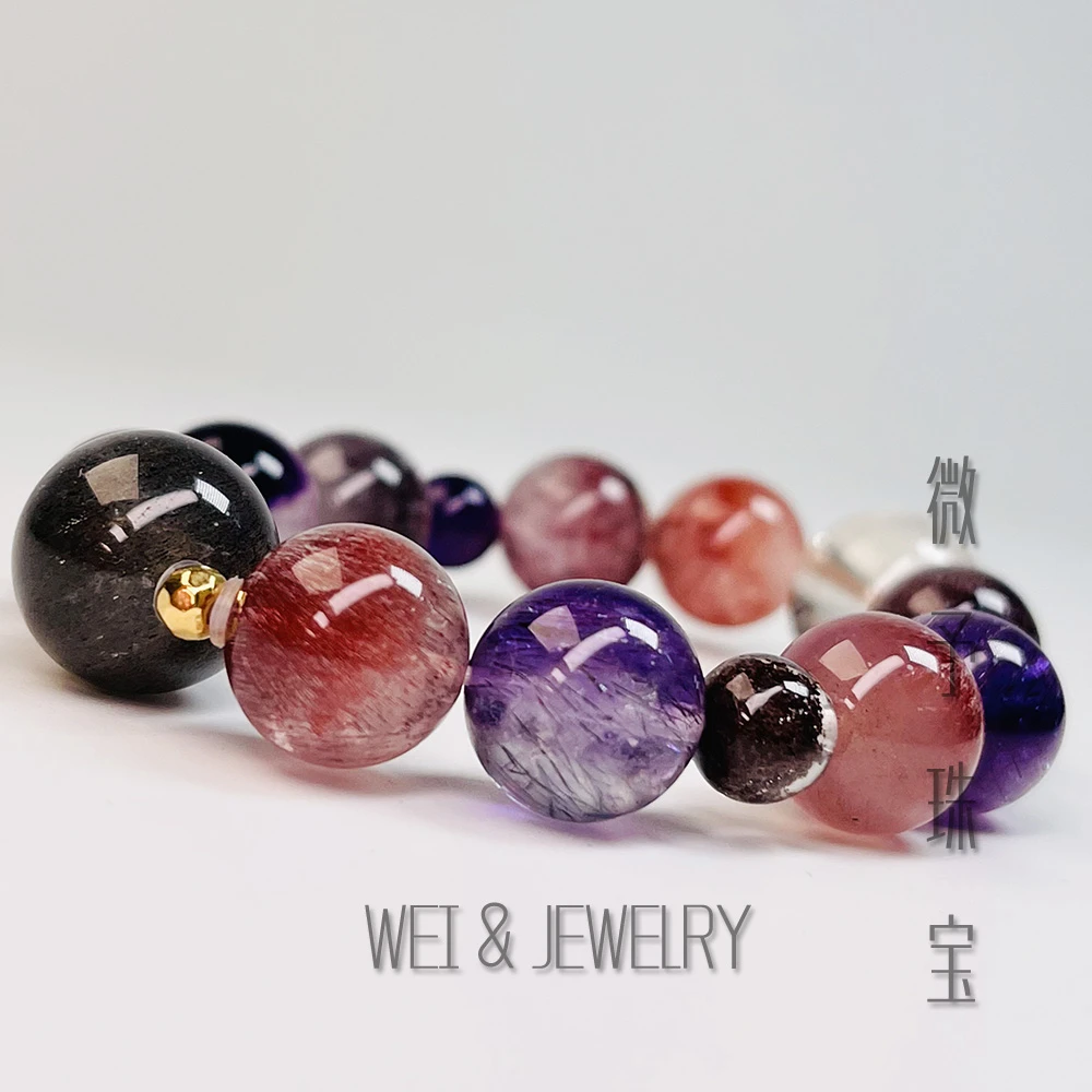 【微予珠宝】【丰盛之轮】天然水晶能量女款单圈多样性发其一