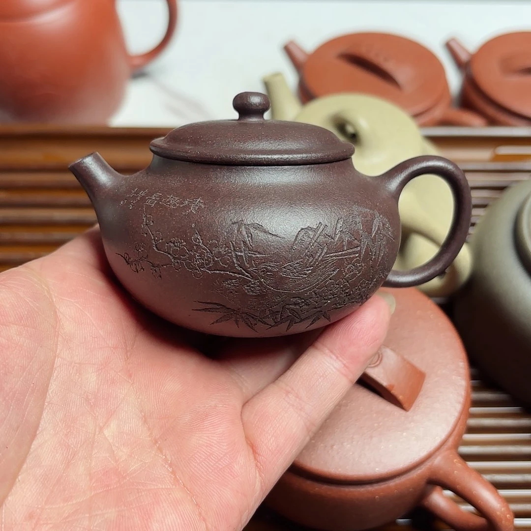 紫砂茶壶全手工圆珠