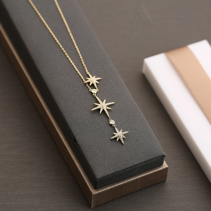 钛钢项链 八芒星ins时尚个性轻奢女士项链百搭小众百搭