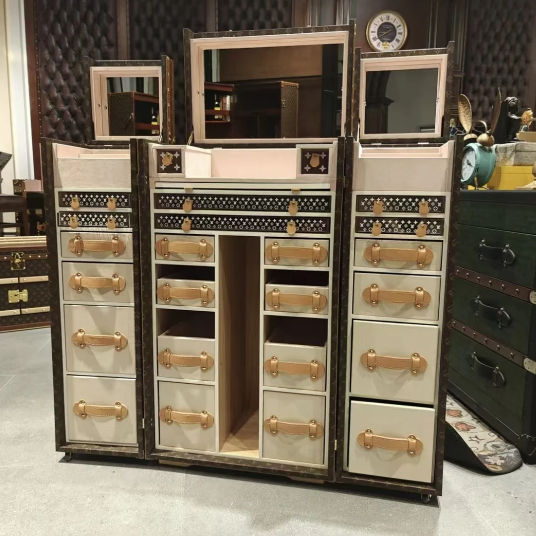 【Bill比尔家】高档梳妆台/珠宝柜尺寸开117*40*108合70*58*108cm