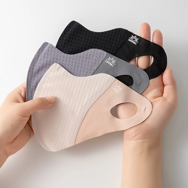 冰丝透气防晒防紫外线口罩时尚女加大护眼角防晒夏季透气防晒口罩