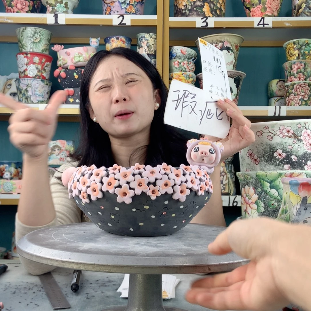 景德镇手工花盆441