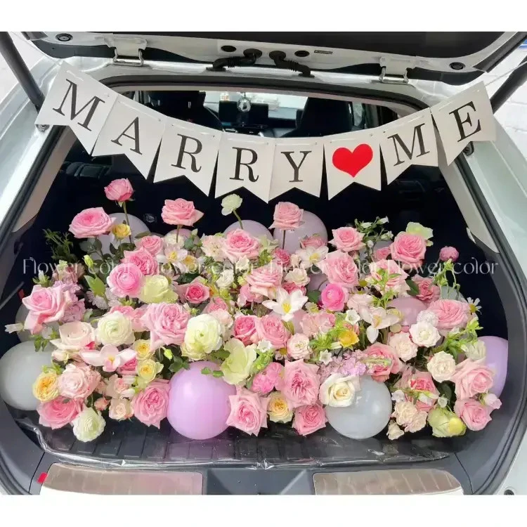 【全国同城】 汽车后备箱惊喜告白求婚情人节求爱布置鲜花速递同城