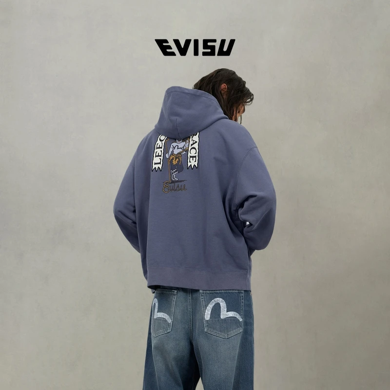 EVISU福神 2025秋新品男士海鸥印花宽版卫衣2EAEJM5SW6020RXCT