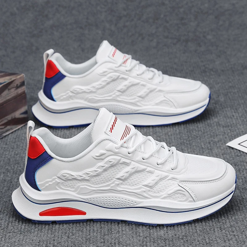 男鞋新款皮面阿甘鞋男士运动鞋小众原宿潮流百搭休闲厚底爆款潮鞋