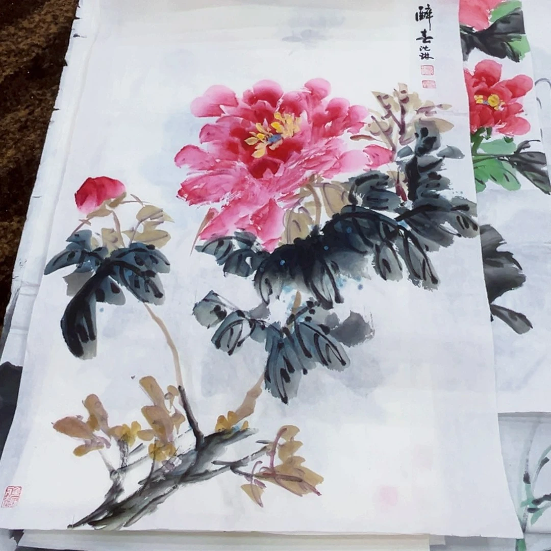 国画绘画作品多次参加