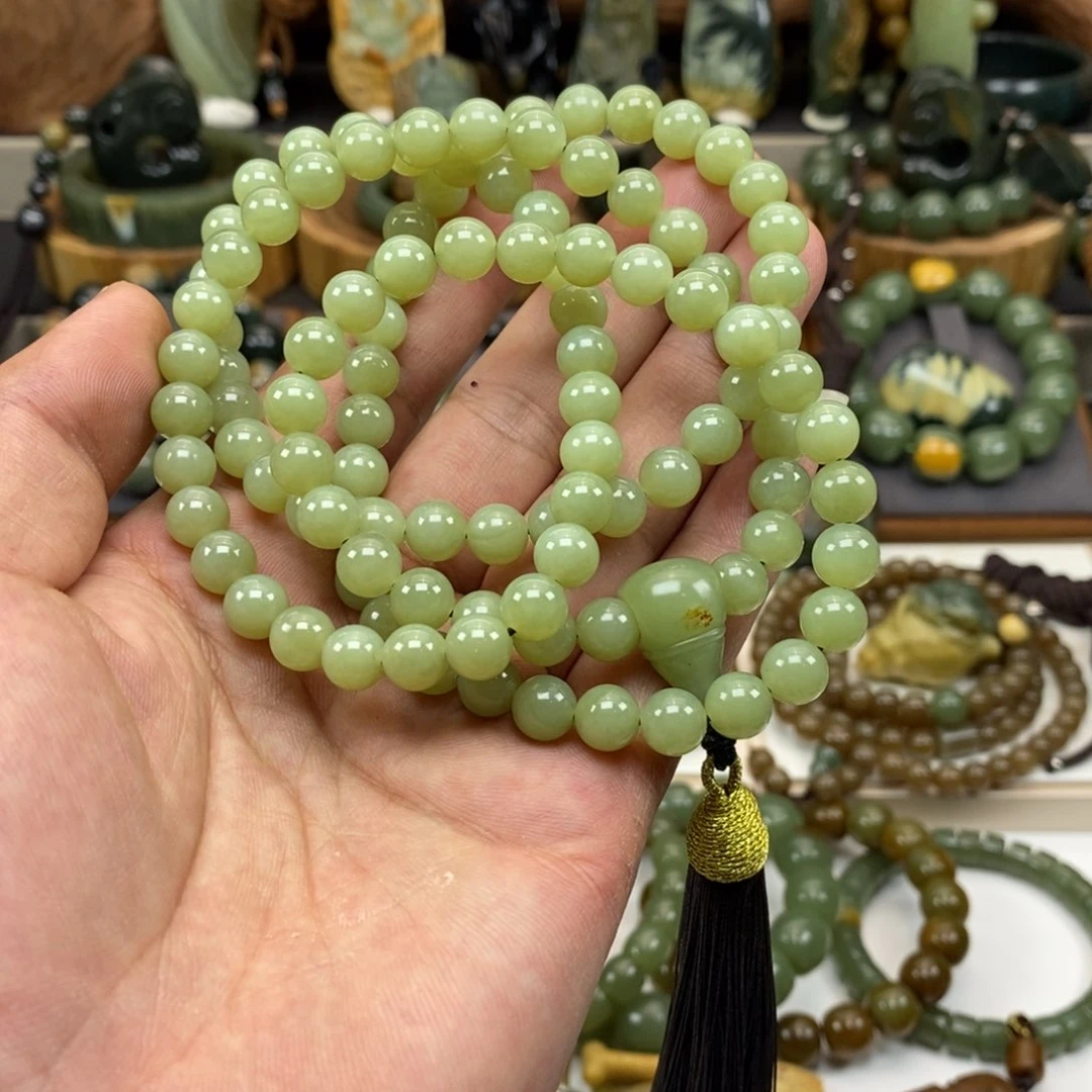 岫岩河磨玉（透闪石质玉）未镶嵌项链