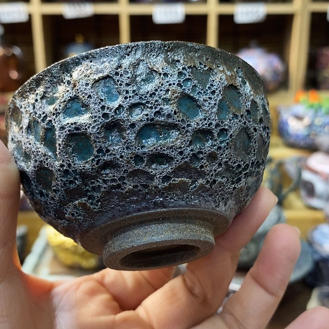 粗陶柴烧志野茶器