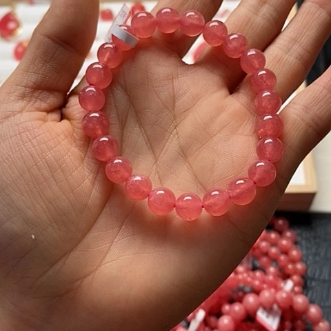 菱锰矿（红纹石）手绳未镶嵌