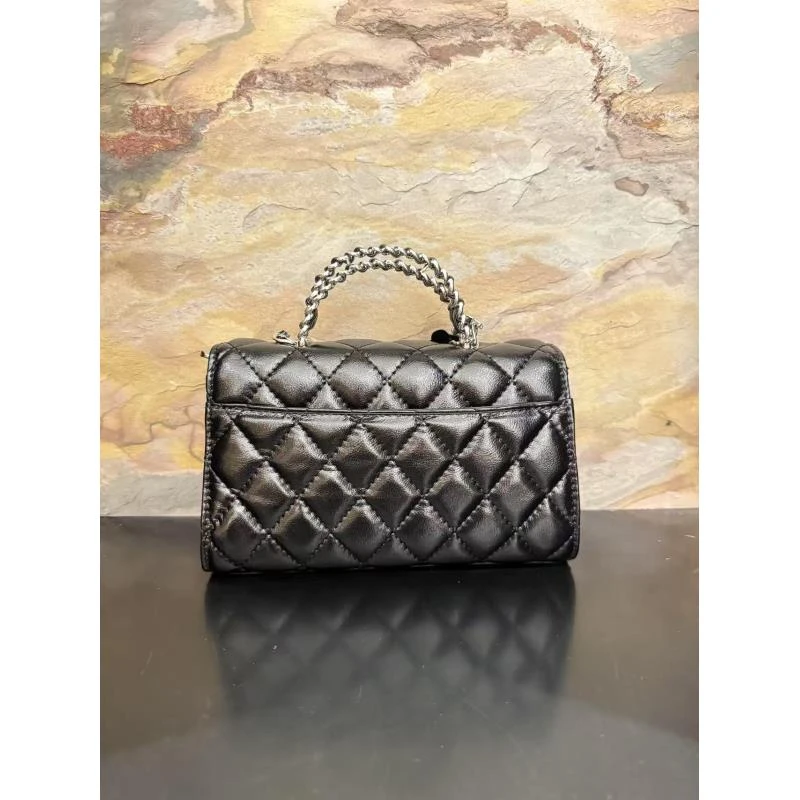 手工真皮包 20-551310-黑 交叉双手柄香