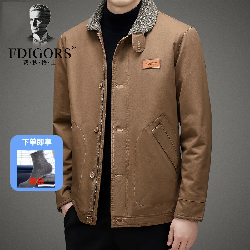 费狄格士工装夹克男士2025年秋冬季新款棉衣休闲棉服外套