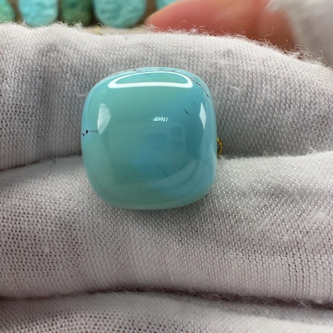 未镶嵌绿松石老型珠15x13.7mm