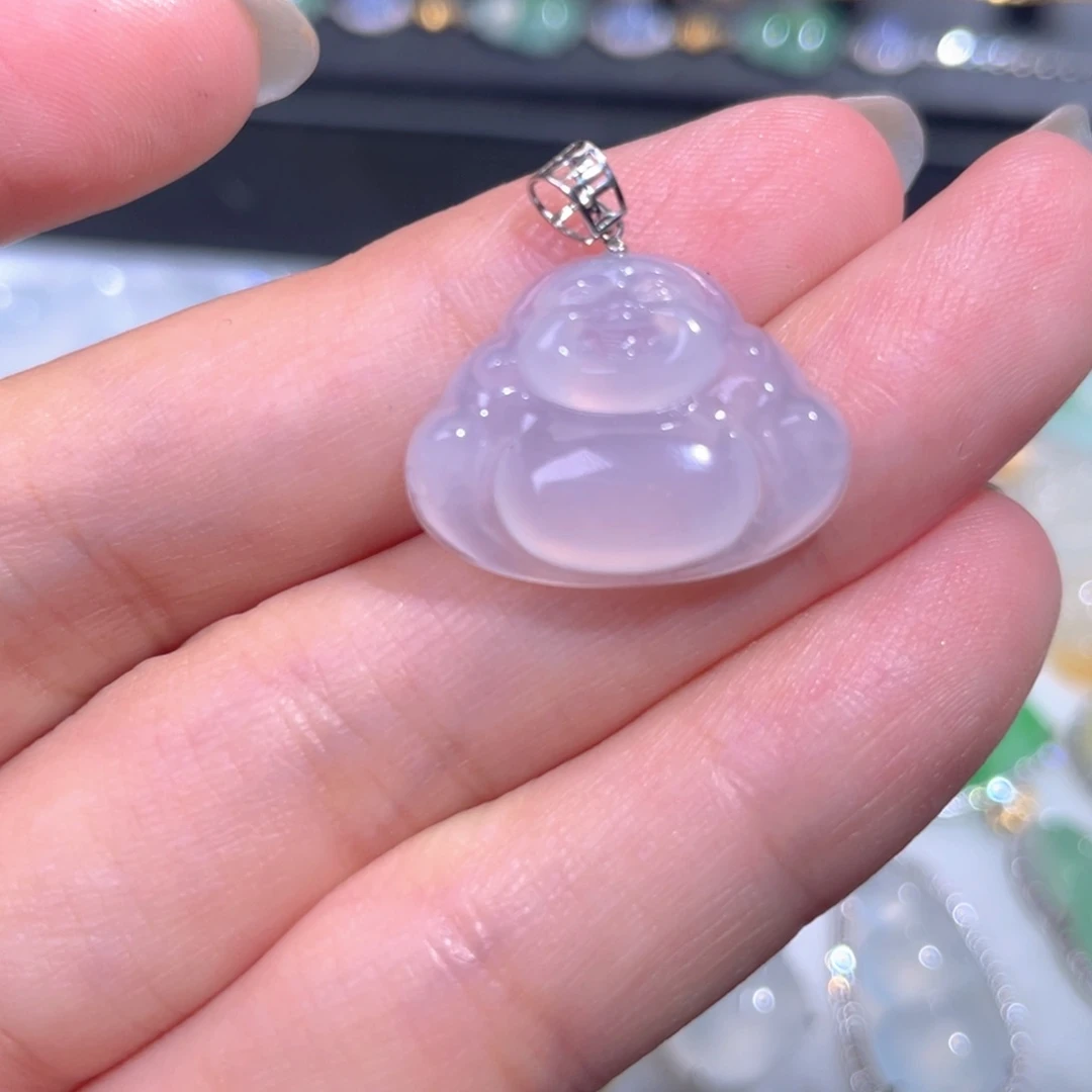 颈饰18K金镶嵌翡翠翡翠