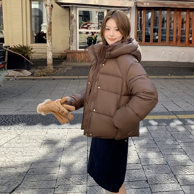 超软泡芙云朵棉服外套女秋冬季短款韩版小个子显瘦龟背面包服棉衣