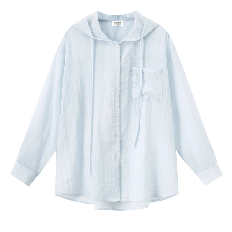 （清货）韩系单口袋防晒连帽外套女夏季薄款上衣1519