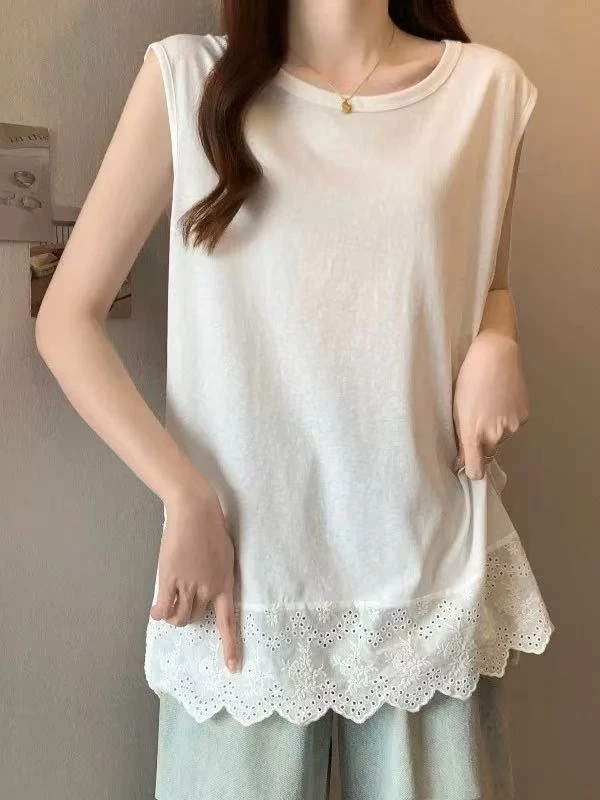 大码打底蕾丝拼接背心120-220斤（5022）