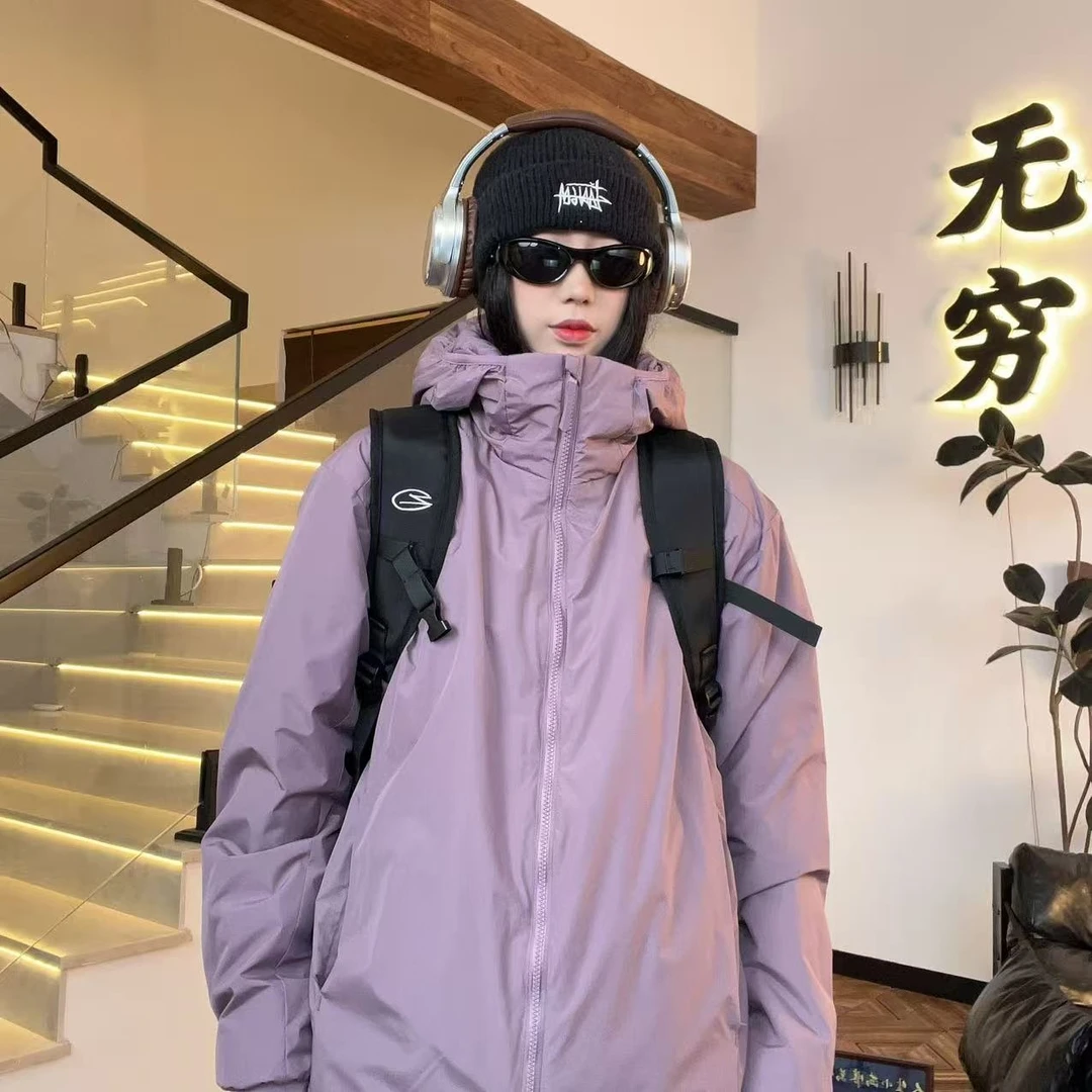 OHUP户外秋冬男士轻量化棉服保暖情侣加绒加厚外套登山服休闲棉衣