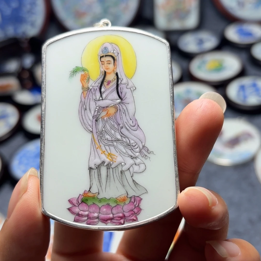 清***安瓷片观音一个精品